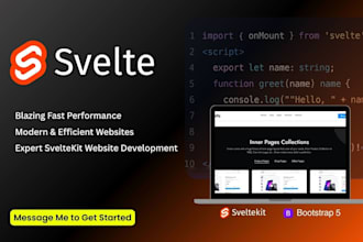 do sveltekit website and svelte web app development with bootstrap