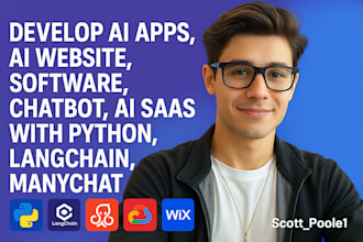 develop ai apps ai website software chatbot ai saas with python langchain