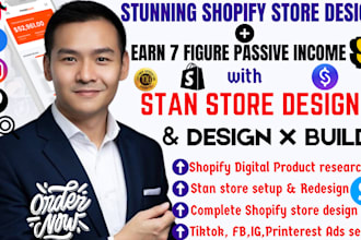 set up tiktok shop, shopify store design, stan store setup, beacon ai store