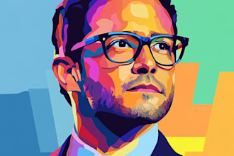 turn your photo into professional digital wpap pop art