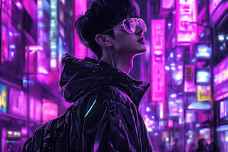 create concept art illustration science fiction city, cyberpunk art for you