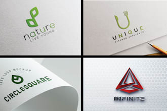 make minimalist modern logo design for your brand