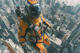 do science fiction city, environment, cyberpunk, futuristic city
