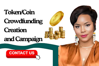 do crowdfunding creation for your token and coin funding coin token fund raising