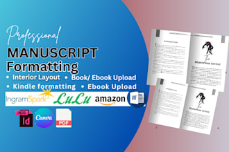 book formatting, typesetting kdp paperback manuscript ebook,epub conversion docs