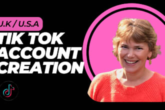 create tik tok UK account, USA tiktok account for tik tok shop ads account