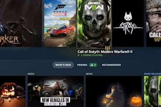 design steam capsule design for game and marketing banner