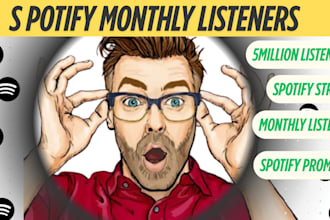 do 100k spotify monthly listener and stream, spotify song, promote music engager