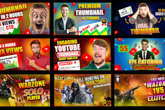 do amazing gaming youtube thumbnail eye catchy clickbait war zone thumbnail