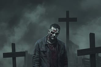 make fantasy horror book cover, etc