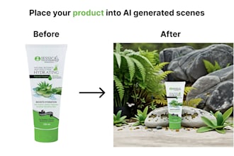 place your product into ai generated scenes with pro editing