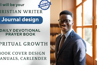 be your christian ebook writer, study journal design, devotional book script