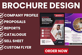 design your company profile, brochure, proposals, sell sheet and reports