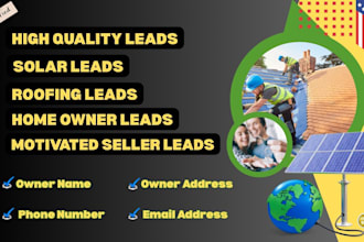 provide solar leads and other home owner contact leads