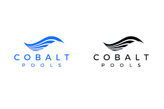 design a clean and modern swimming pool company logo
