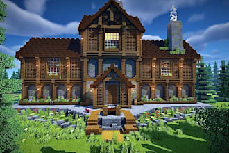 build minecraft castles, spawns, house, for java and bedrock