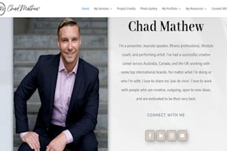 build portfolio website, agency website, personal website, life coaching website