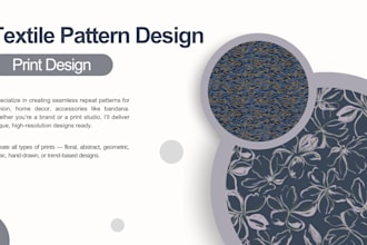 design seamless floral, abstract, geometric textile patterns