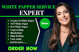 do white paper writing, nft white paper, blockchain, white paper design, nft