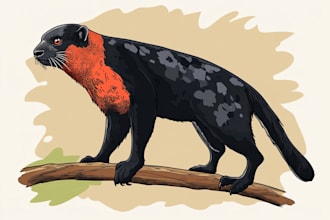 draw a vector animal illustration in my style