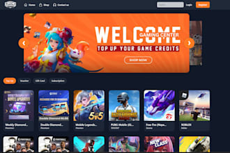 create game topup and gift card selling website like seagm