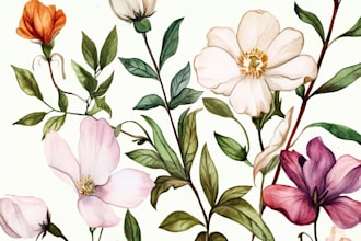 paint watercolour botanical illustrations