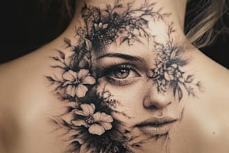 create unique custom tattoo design, tattoo sleeve