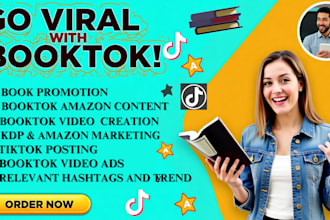 create viral tiktok videos to promote your book and ebook promotion