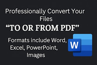 convert PDF to word or word to PDF accurately