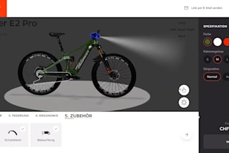 develop visual 3d product configurator, webgl, threejs, react, ai web app