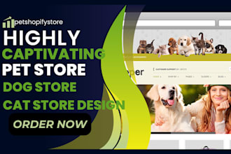 design profitable dog and cat pet shopify store pet dropshipping website shopify