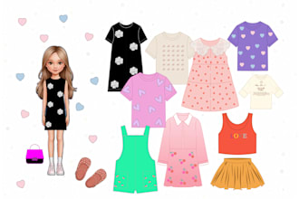designs kids clothing tech pack for your brand