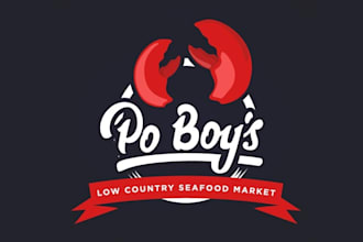 design amazing food truck seafood logo
