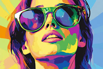 draw an awesome your pet into wpap pop art portrait style