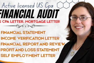 us CPA letter, audit financial statement, comfort letter, murtgage tax return