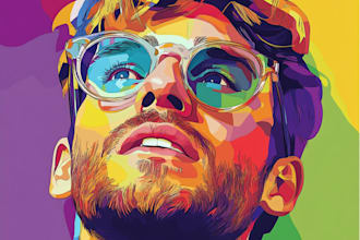 draw a wpap pop art portrait of your photo