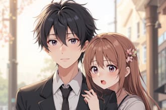 draw a anime character ar or anime couple character