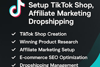 setup tiktok shop, do affiliate marketing and dropshipping