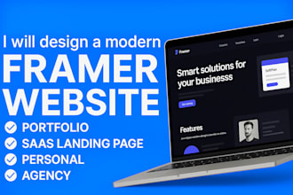 design a responsive framer website for portfolio, saas, personal or agency