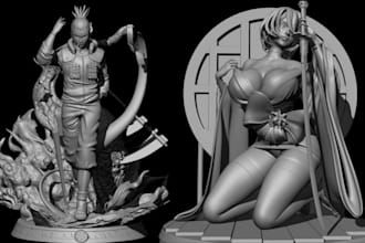 sculpt custom 3d anime figure 3d nsfw anime character, figurines, action figure