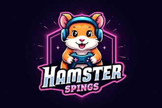 design high quality hamster gaming sport mascot logo in just 12 hours