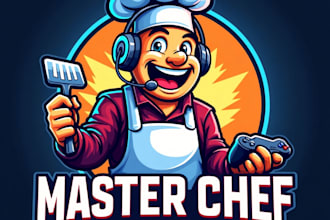 design high quality master chef esport mascot logo with unlimited revision