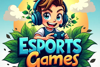 design high quality esport nature cartoon mascot logo with fastest delivery