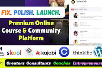 optimize ready to launch online course or community website