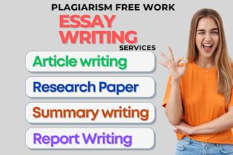 write urgent essay, report, proposal, research, case study, summary writing