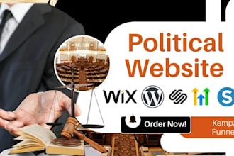 design political website, election landing page, campaign and politics website