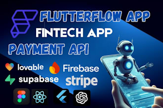 build flutterflow app payment api, supabase, ai, crypto wallet app, fintech app