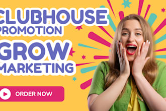 do organic clubhouse promotion to increase clubhouse audience and engagement