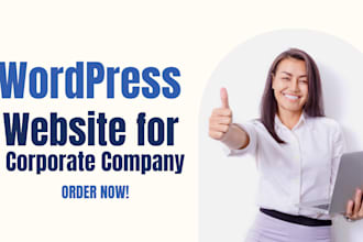 build wordpress website for corporate company ecommerce website