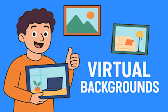 create zoom virtual background with your  logo